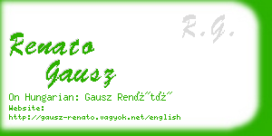 renato gausz business card